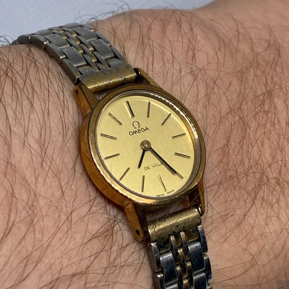 Omega De Ville Swiss Watch Women's 25mm Gold Tone Dial Manual Wind - Runs! - Picture 9 of 17